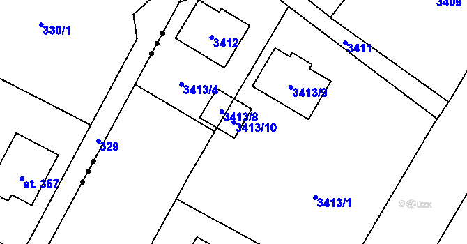 Parcela st. 3413/10 v KÚ Jablunkov, Katastrální mapa