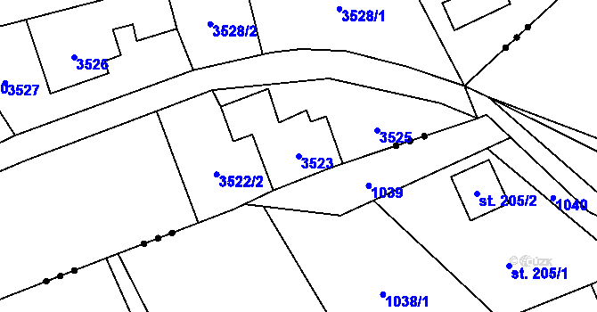 Parcela st. 3523 v KÚ Jablunkov, Katastrální mapa