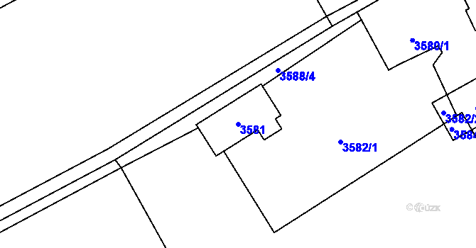 Parcela st. 3581 v KÚ Jablunkov, Katastrální mapa