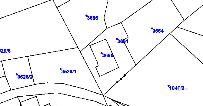 Parcela st. 3660 v KÚ Jablunkov, Katastrální mapa