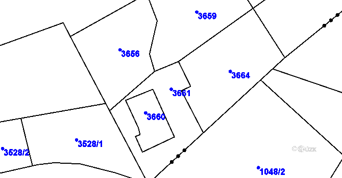 Parcela st. 3661 v KÚ Jablunkov, Katastrální mapa
