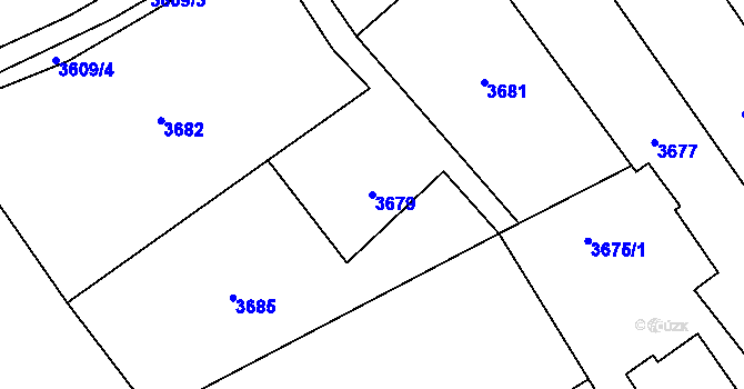 Parcela st. 3679 v KÚ Jablunkov, Katastrální mapa