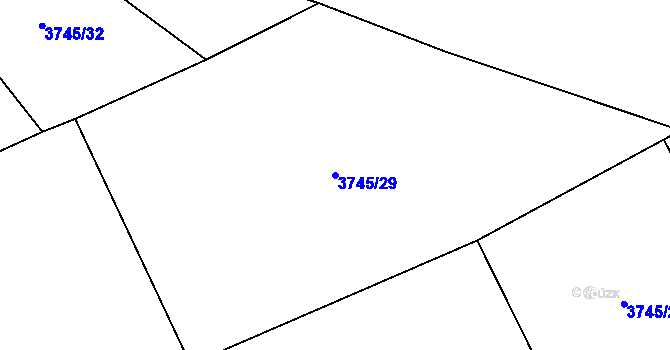 Parcela st. 3745/29 v KÚ Jablunkov, Katastrální mapa
