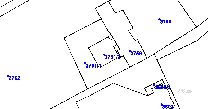 Parcela st. 3761/2 v KÚ Jablunkov, Katastrální mapa
