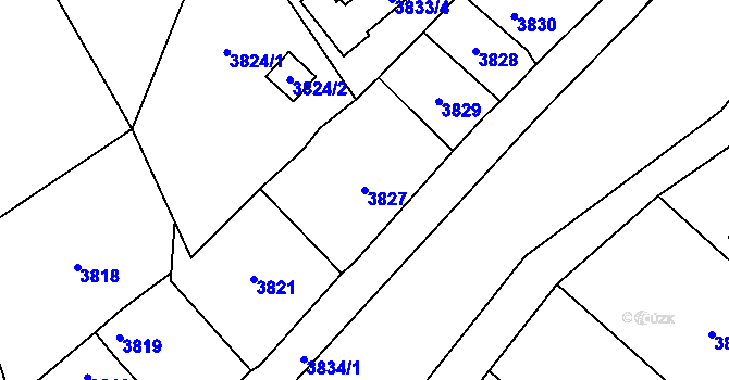Parcela st. 3827 v KÚ Jablunkov, Katastrální mapa