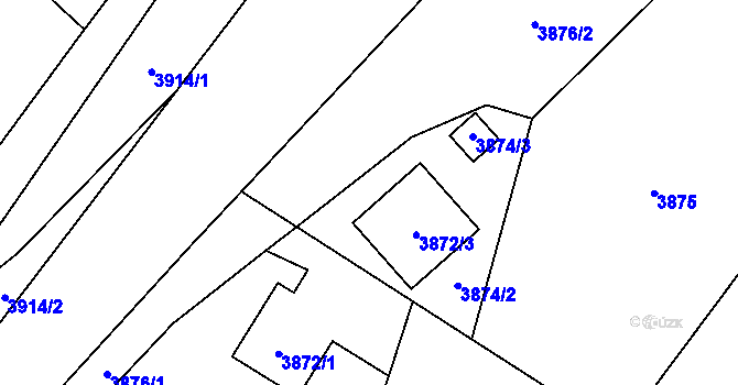 Parcela st. 3872/2 v KÚ Jablunkov, Katastrální mapa