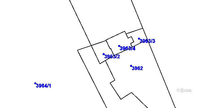 Parcela st. 3963/2 v KÚ Jablunkov, Katastrální mapa
