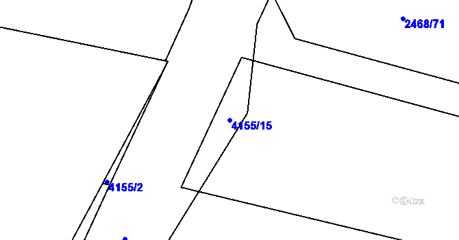 Parcela st. 4155/15 v KÚ Jablunkov, Katastrální mapa