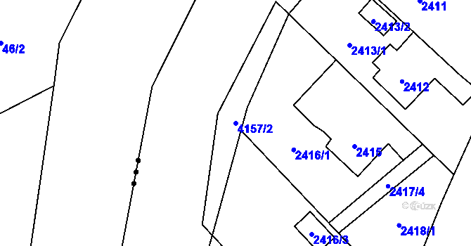 Parcela st. 4157/2 v KÚ Jablunkov, Katastrální mapa