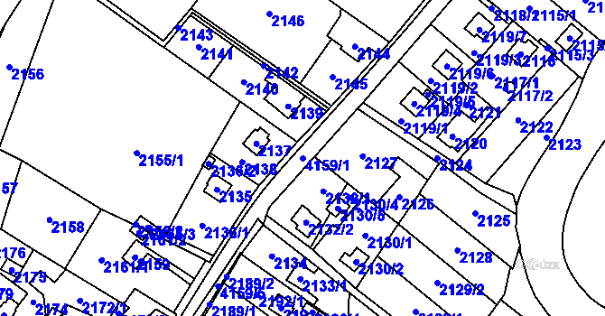 Parcela st. 4159/1 v KÚ Jablunkov, Katastrální mapa