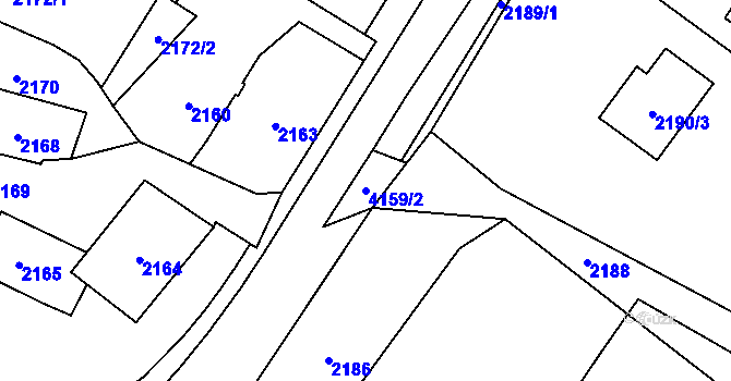 Parcela st. 4159/2 v KÚ Jablunkov, Katastrální mapa