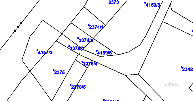 Parcela st. 4159/6 v KÚ Jablunkov, Katastrální mapa