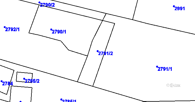 Parcela st. 2791/2 v KÚ Jablunkov, Katastrální mapa