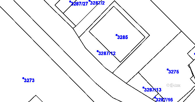 Parcela st. 3287/12 v KÚ Jablunkov, Katastrální mapa
