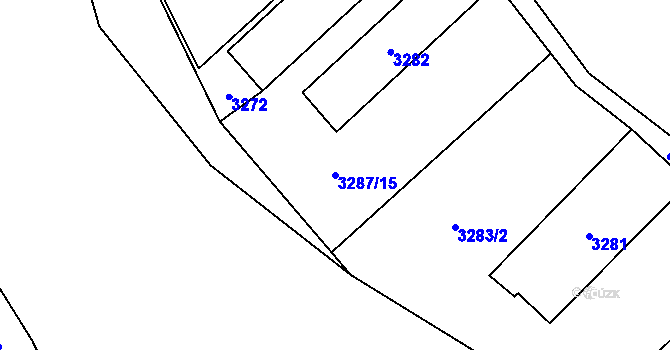 Parcela st. 3287/15 v KÚ Jablunkov, Katastrální mapa