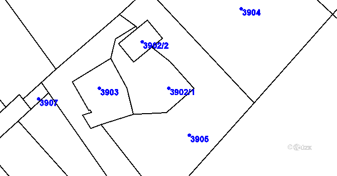 Parcela st. 3902/1 v KÚ Jablunkov, Katastrální mapa