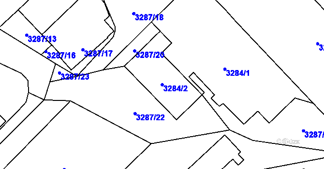 Parcela st. 3284/2 v KÚ Jablunkov, Katastrální mapa