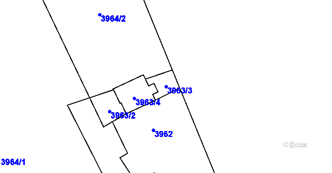 Parcela st. 3963/3 v KÚ Jablunkov, Katastrální mapa
