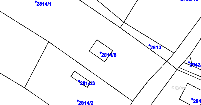 Parcela st. 2814/8 v KÚ Jablunkov, Katastrální mapa