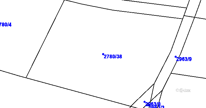Parcela st. 2780/38 v KÚ Jablunkov, Katastrální mapa
