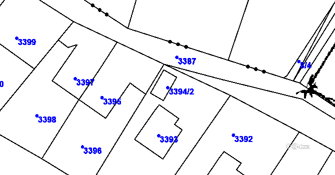 Parcela st. 3394/2 v KÚ Jablunkov, Katastrální mapa