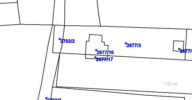 Parcela st. 2677/16 v KÚ Jablunkov, Katastrální mapa
