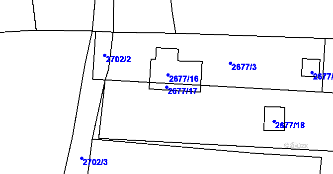 Parcela st. 2677/17 v KÚ Jablunkov, Katastrální mapa