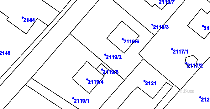 Parcela st. 2119/2 v KÚ Jablunkov, Katastrální mapa