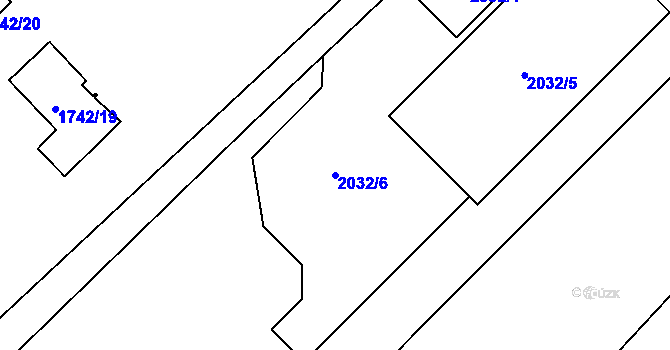 Parcela st. 2032/6 v KÚ Jablunkov, Katastrální mapa