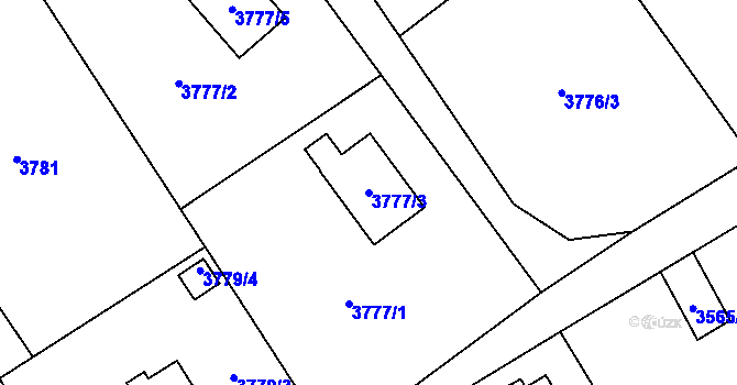 Parcela st. 3777/3 v KÚ Jablunkov, Katastrální mapa