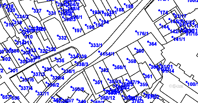 Parcela st. 4154/1 v KÚ Jablunkov, Katastrální mapa