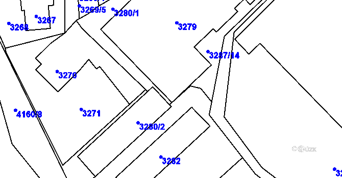 Parcela st. 3280/3 v KÚ Jablunkov, Katastrální mapa
