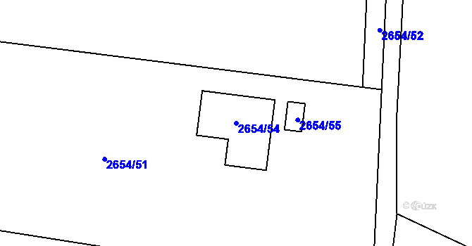 Parcela st. 2654/54 v KÚ Jablunkov, Katastrální mapa