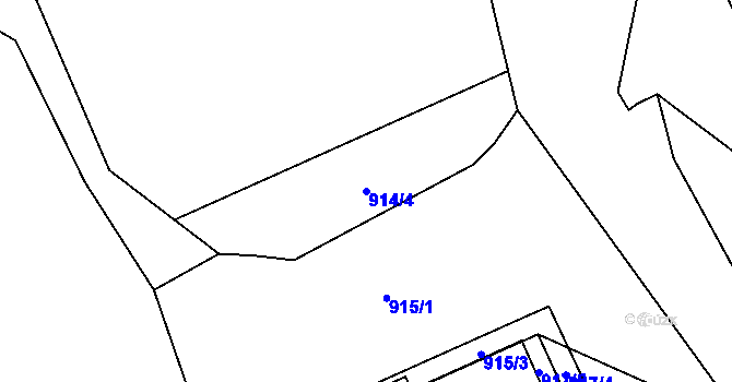 Parcela st. 914/4 v KÚ Jablunkov, Katastrální mapa
