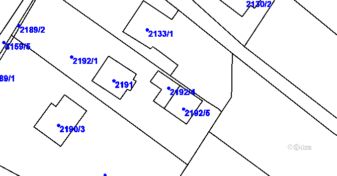 Parcela st. 2192/4 v KÚ Jablunkov, Katastrální mapa