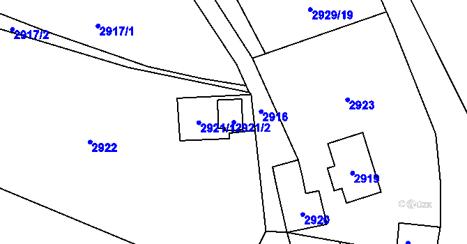 Parcela st. 2921/2 v KÚ Jablunkov, Katastrální mapa