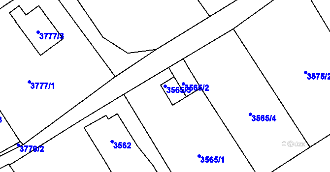 Parcela st. 3565/3 v KÚ Jablunkov, Katastrální mapa