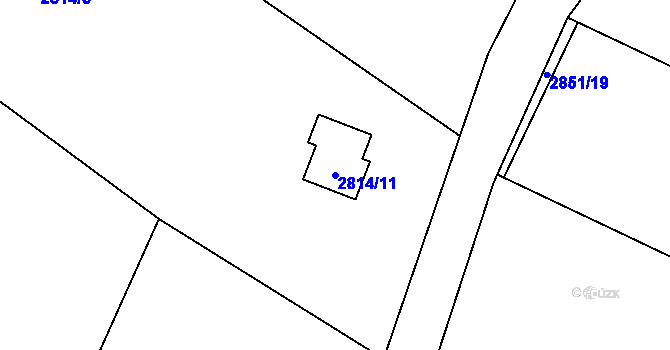 Parcela st. 2814/11 v KÚ Jablunkov, Katastrální mapa