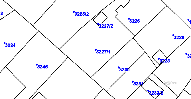 Parcela st. 3227/1 v KÚ Jablunkov, Katastrální mapa