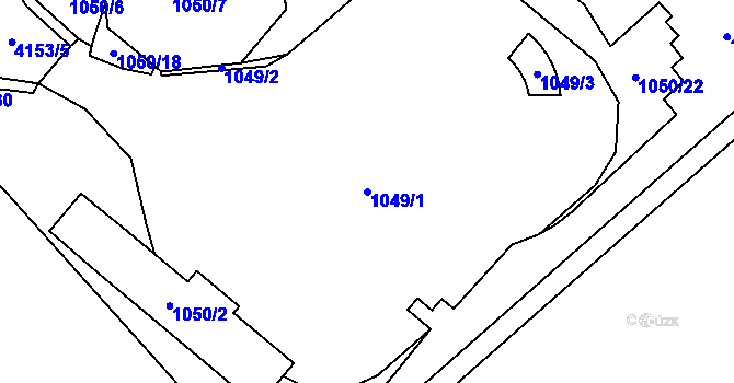 Parcela st. 1049/1 v KÚ Jablunkov, Katastrální mapa