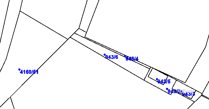Parcela st. 943/6 v KÚ Jablunkov, Katastrální mapa