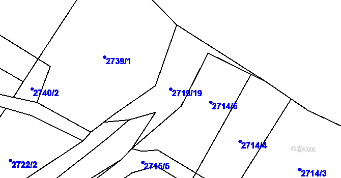 Parcela st. 2719/19 v KÚ Návsí, Katastrální mapa