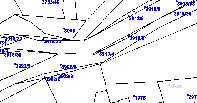 Parcela st. 3918/4 v KÚ Návsí, Katastrální mapa