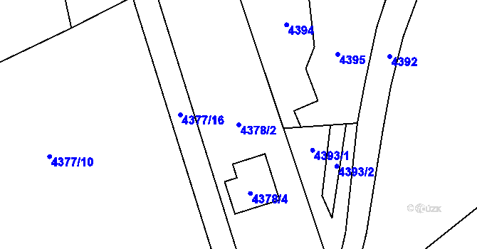 Parcela st. 4378/2 v KÚ Návsí, Katastrální mapa