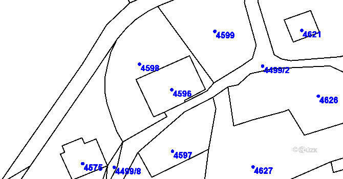 Parcela st. 4596 v KÚ Návsí, Katastrální mapa
