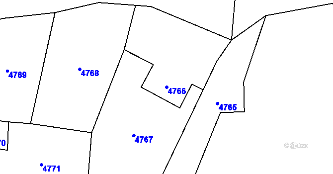 Parcela st. 4766 v KÚ Návsí, Katastrální mapa