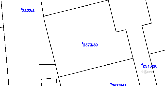 Parcela st. 2573/39 v KÚ Návsí, Katastrální mapa