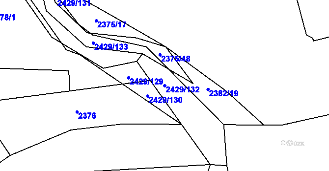 Parcela st. 2429/132 v KÚ Návsí, Katastrální mapa