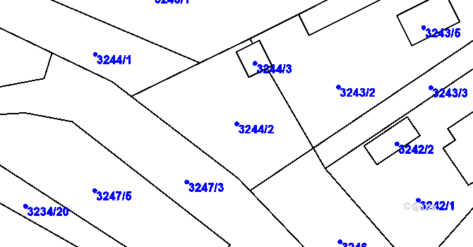 Parcela st. 3244/2 v KÚ Návsí, Katastrální mapa