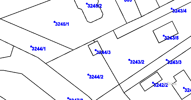 Parcela st. 3244/3 v KÚ Návsí, Katastrální mapa